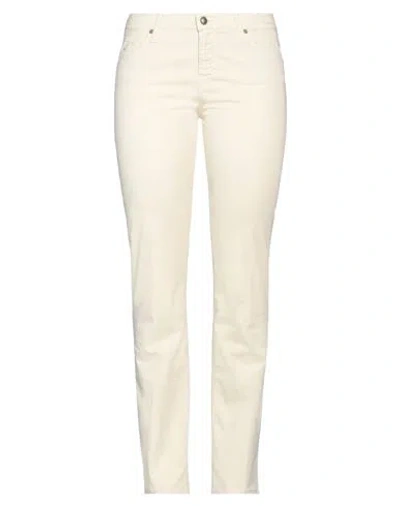 Jacob Cohёn Woman Pants Ivory Size 30 Lyocell, Cotton, Elastane In White