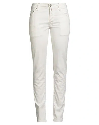 Jacob Cohёn Woman Pants Ivory Size 31 Cotton, Elastane In White