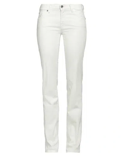 JACOB COHЁN JACOB COHЁN WOMAN PANTS IVORY SIZE 32 COTTON, ELASTANE