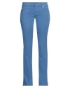Jacob Cohёn Woman Pants Light Blue Size 28 Cotton, Elastane
