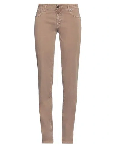 Jacob Cohёn Woman Pants Light Brown Size 29 Cotton, Elastane In Beige