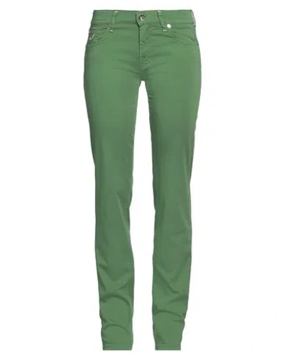 Jacob Cohёn Woman Pants Light Green Size 26 Cotton, Elastane