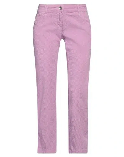 Jacob Cohёn Woman Pants Mauve Size 24 Cotton, Elastane In Purple