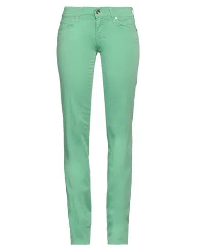 Jacob Cohёn Woman Pants Lime Green Size 30 Cotton, Elastane