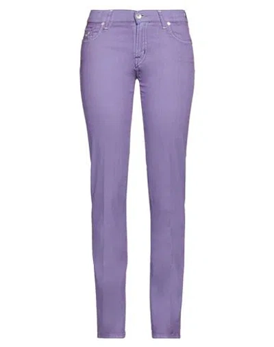 Jacob Cohёn Woman Pants Mauve Size 32 Cotton, Elastane In Purple