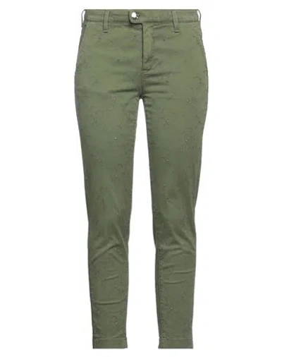 Jacob Cohёn Woman Pants Military Green Size 26 Cotton, Elastane