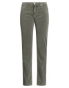 Jacob Cohёn Woman Pants Military Green Size 28 Cotton, Elastane In Green