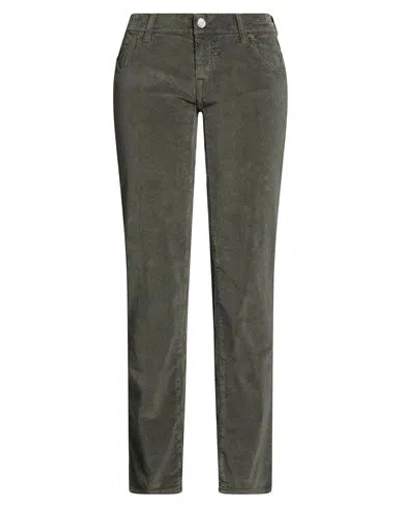 Jacob Cohёn Woman Pants Military Green Size 28 Cotton, Elastane