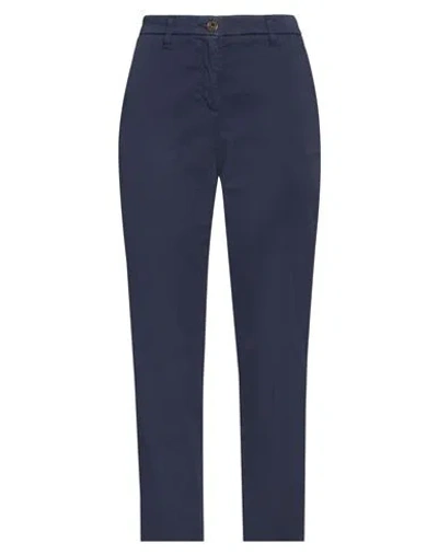 Jacob Cohёn Woman Pants Navy Size 8 Cotton, Elastane In Navy Blue