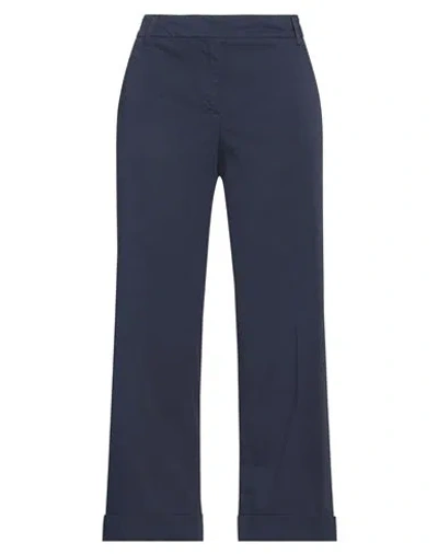 JACOB COHЁN JACOB COHЁN WOMAN PANTS NAVY SIZE 10 COTTON, ELASTANE