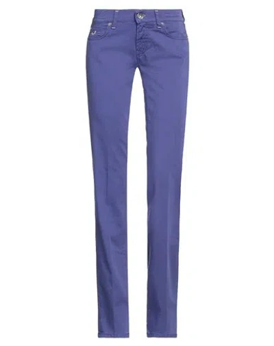 Jacob Cohёn Woman Pants Purple Size 26 Cotton, Elastane