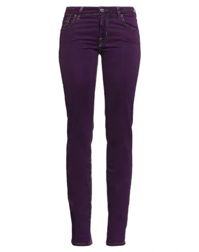 Jacob Cohёn Woman Pants Purple Size 28 Cotton, Elastane
