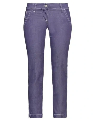 Jacob Cohёn Woman Pants Purple Size 28 Cotton, Elastomultiester