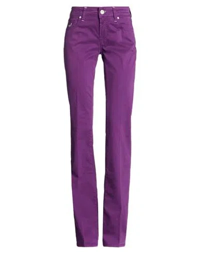 Jacob Cohёn Woman Pants Purple Size 32 Cotton, Elastane