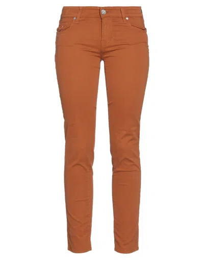 Jacob Cohёn Woman Pants Rust Size 28 Cotton, Viscose, Polyester, Elastane In Red