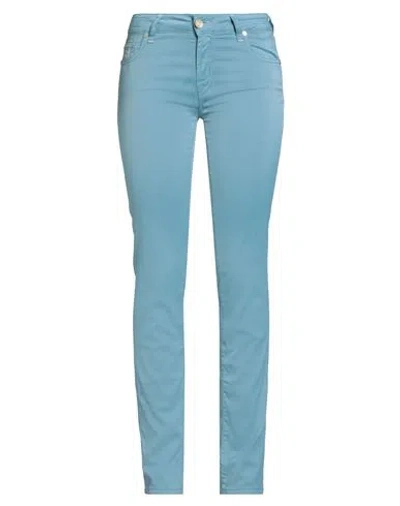 Jacob Cohёn Woman Pants Sky Blue Size 28 Viscose, Cotton, Elastane In Burgundy