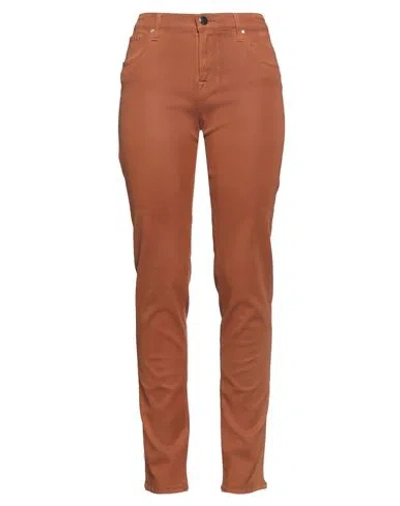 Jacob Cohёn Woman Pants Tan Size 31 Cotton, Lyocell, Elastane In Brown
