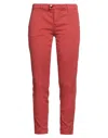 Jacob Cohёn Woman Pants Tomato Red Size 25 Cotton, Elastane In Tomato Red