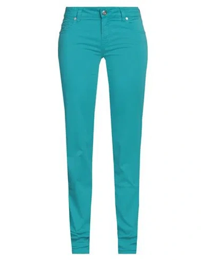 Jacob Cohёn Woman Pants Turquoise Size 28 Cotton, Elastane In Blue
