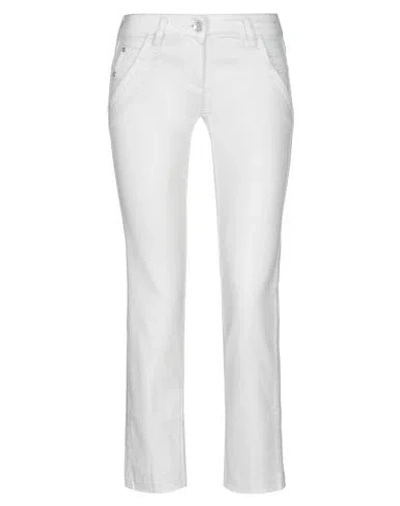 JACOB COHЁN JACOB COHЁN WOMAN PANTS WHITE SIZE 24 COTTON, ELASTANE