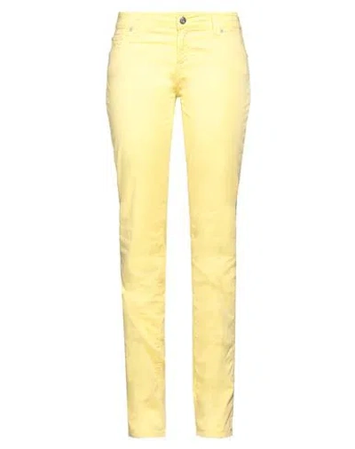 Jacob Cohёn Woman Pants Yellow Size 30 Cotton, Elastane In Yellow