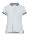 Jacob Cohёn Woman Polo Shirt Light Grey Size L Cotton, Elastane In Gray