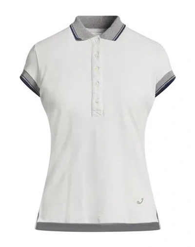 Jacob Cohёn Woman Polo Shirt Light Grey Size Xs Cotton, Elastane