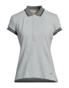 Jacob Cohёn Woman Polo Shirt Light Grey Size M Cotton, Elastane In Blue