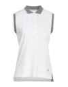 Jacob Cohёn Woman Polo Shirt White Size L Cotton, Elastane In White