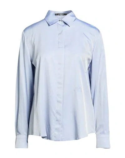 Jacob Cohёn Woman Shirt Azure Size 4 Silk, Cotton In Blue