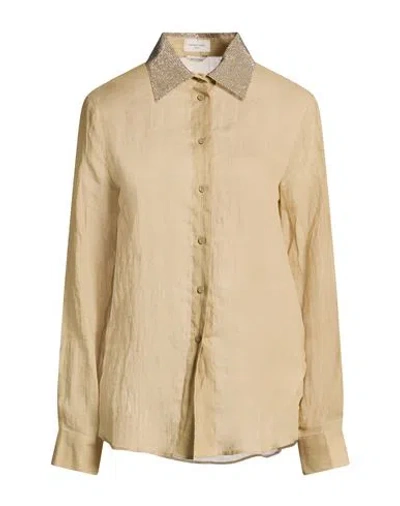 Jacob Cohёn Woman Shirt Camel Size 6 Ramie, Aluminum In Brown