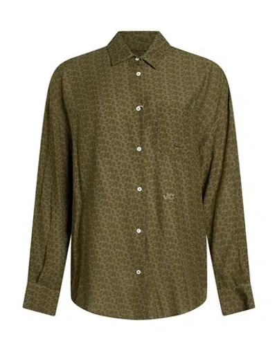 Jacob Cohёn Woman Shirt Military Green Size 4 Viscose