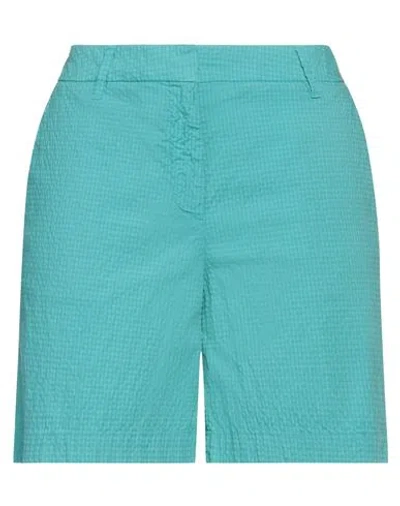 Jacob Cohёn Woman Shorts & Bermuda Shorts Green Size 12 Cotton, Polyester, Elastane