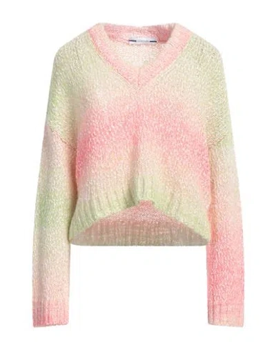 Jacob Cohёn Woman Sweater Lime Green Size L Linen, Polyamide, Alpaca Wool, Mohair Wool