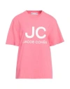 Jacob Cohёn Woman T-shirt Coral Size L Cotton In Red