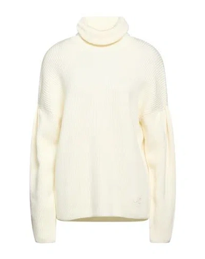 Jacob Cohёn Woman Turtleneck Ivory Size L Virgin Wool In White