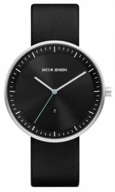 Pre-owned Jacob Jensen Design Jacob Jensen Mens Strata Series Watch - Black/black