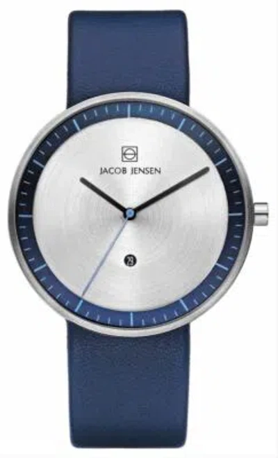 Pre-owned Jacob Jensen Design Jacob Jensen Mens Strata Series Watch - Blue/silver