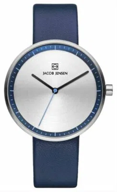 Pre-owned Jacob Jensen Design Jacob Jensen Womens Strata Series Watch - Blue/silver