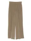 Jacob Lee Silk Trousers In Brown