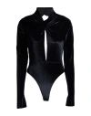 Jacob Lee Woman Bodysuit Black Size L Polyamide, Elastane In Black