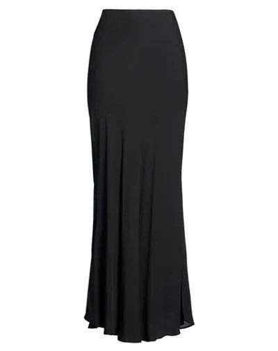 Jacob Lee Woman Maxi Skirt Black Size 4 Silk