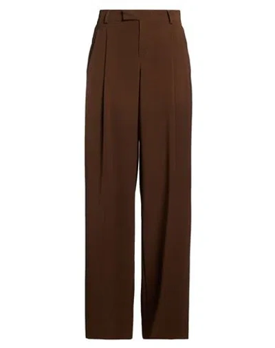 Jacob Lee Woman Pants Brown Size 8 Silk