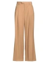 Jacob Lee Woman Pants Camel Size 38 Wool In Brown