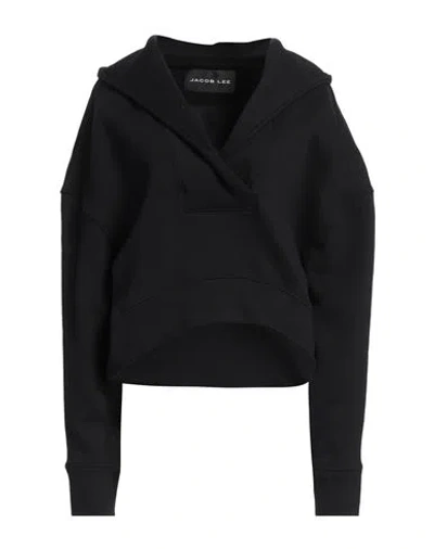 Jacob Lee Woman Sweatshirt Black Size L Organic Cotton