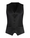 Jacob Lee Woman Tailored Vest Black Size 6 Silk In Black