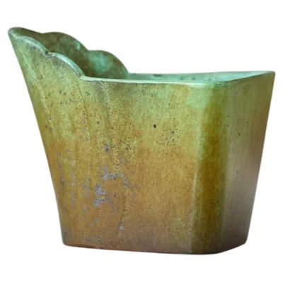 Pre-owned Jacob Ängman Small Art Deco Bronze Bowl By Gab Guldsmedsaktiebolaget, Sweden, 1930s In Gold