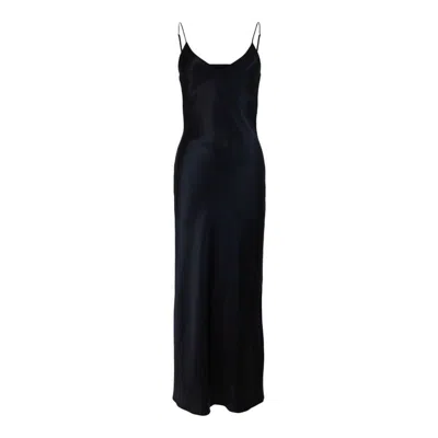 Jacoba Jane Eve Silk Satin Maxi Dress In Black