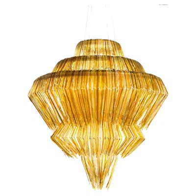 Pre-owned Jacopo Foggini Contemporary  Mod Brilli Gold Methacrylate Italian Chandelier