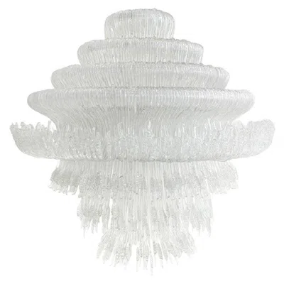 Pre-owned Jacopo Foggini Contemporary Rare Sculptural Italian Clear White Suspension Lamp - Chandelier